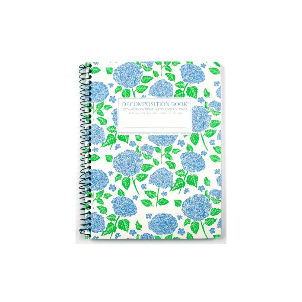 Michael Roger Press, Composition Book, Art & School, 9"x7", Decomp Book, Hydrangea, 890035